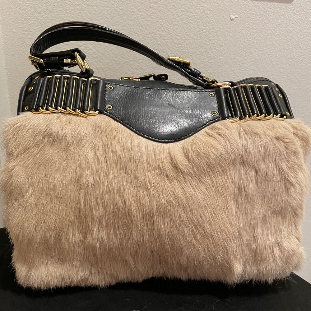 Rebecca Minkoff Leather and Fur Sachel